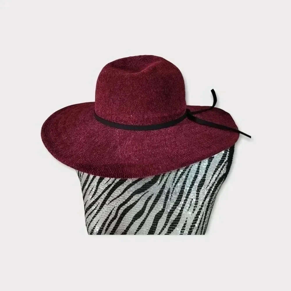 Marcus Adler- Polyester Wide Brim Burgandy Hat